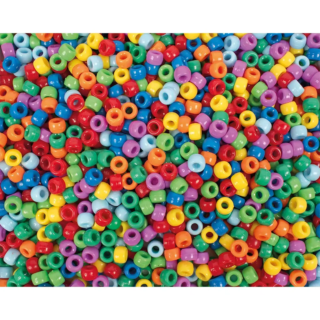 PlayBox: Farebné navliekacie korálky 9mm 1000ks