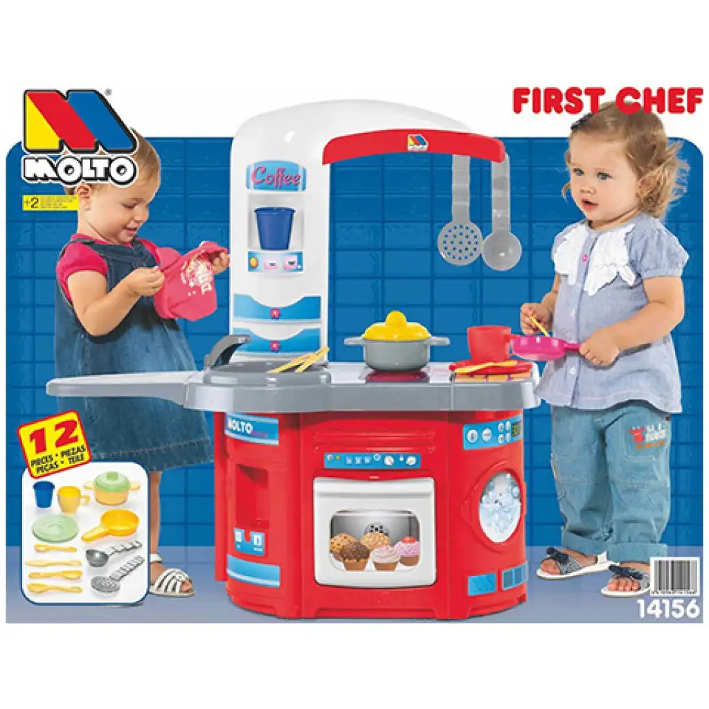 Molto: Moja prvá kuchyňa, červená 12 dielny sada  65x27x68cm
