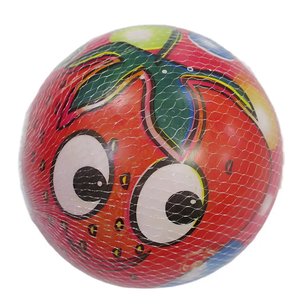 Jahodová vzorovaná gumená lopta 23 cm