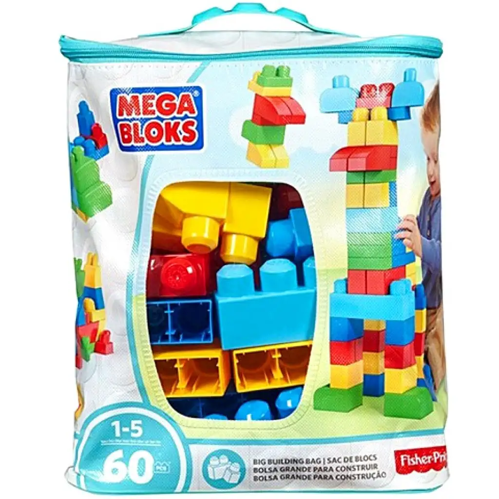 Kocky vo vrecúšku 60ks -Mega Bloks First Builders kép 1