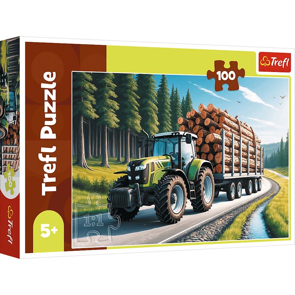 Erdészeti traktor 100db-os puzzle - Trefl kép 1