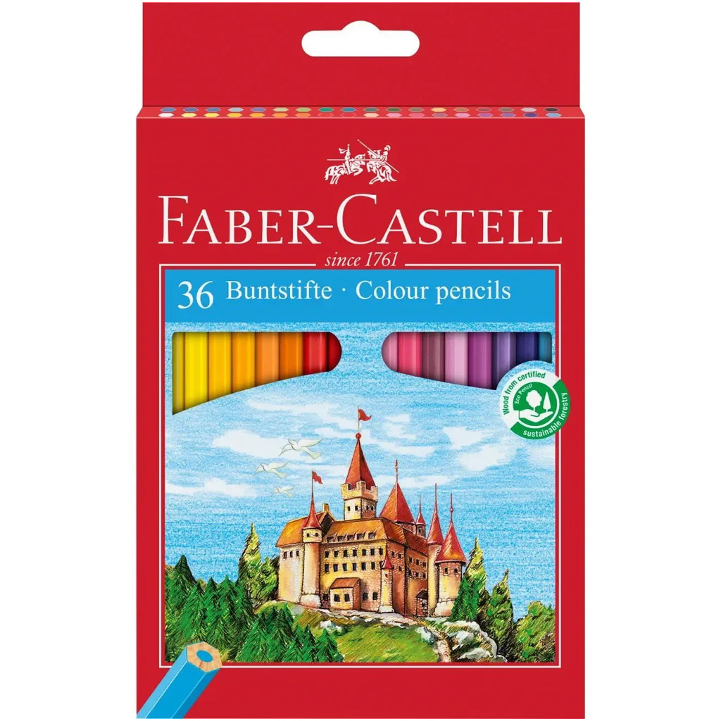 Faber-Castell: Sada farebných ceruziek s hradom, 36 kusov