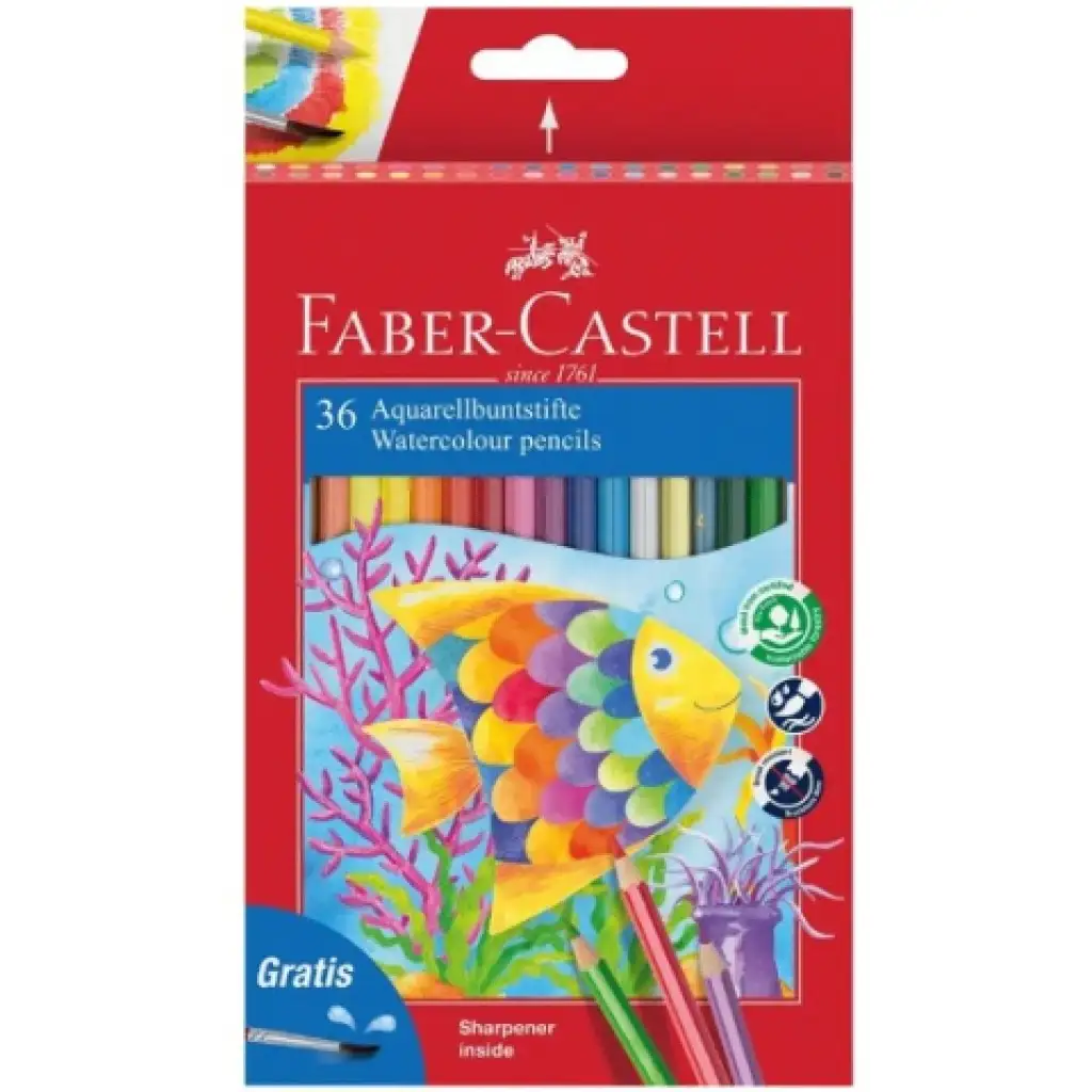 Faber-Castell: Aquarell 36-dielny set farebných ceruzek a štetec