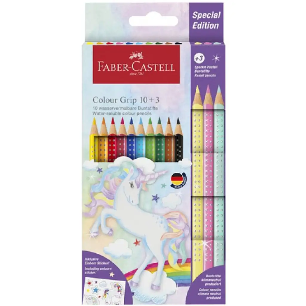 Faber-Castell: Grip Unicorn 10+3-dielny set farebných ceruziek