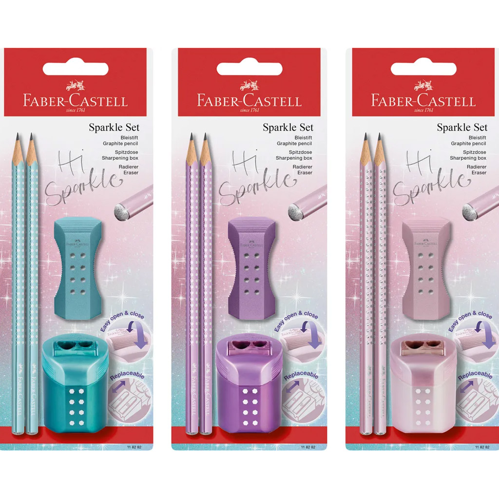 Faber-Castell: SPARKLE 4-dielna sada písacích potrieb v rôznych variantoch, 1 kus
