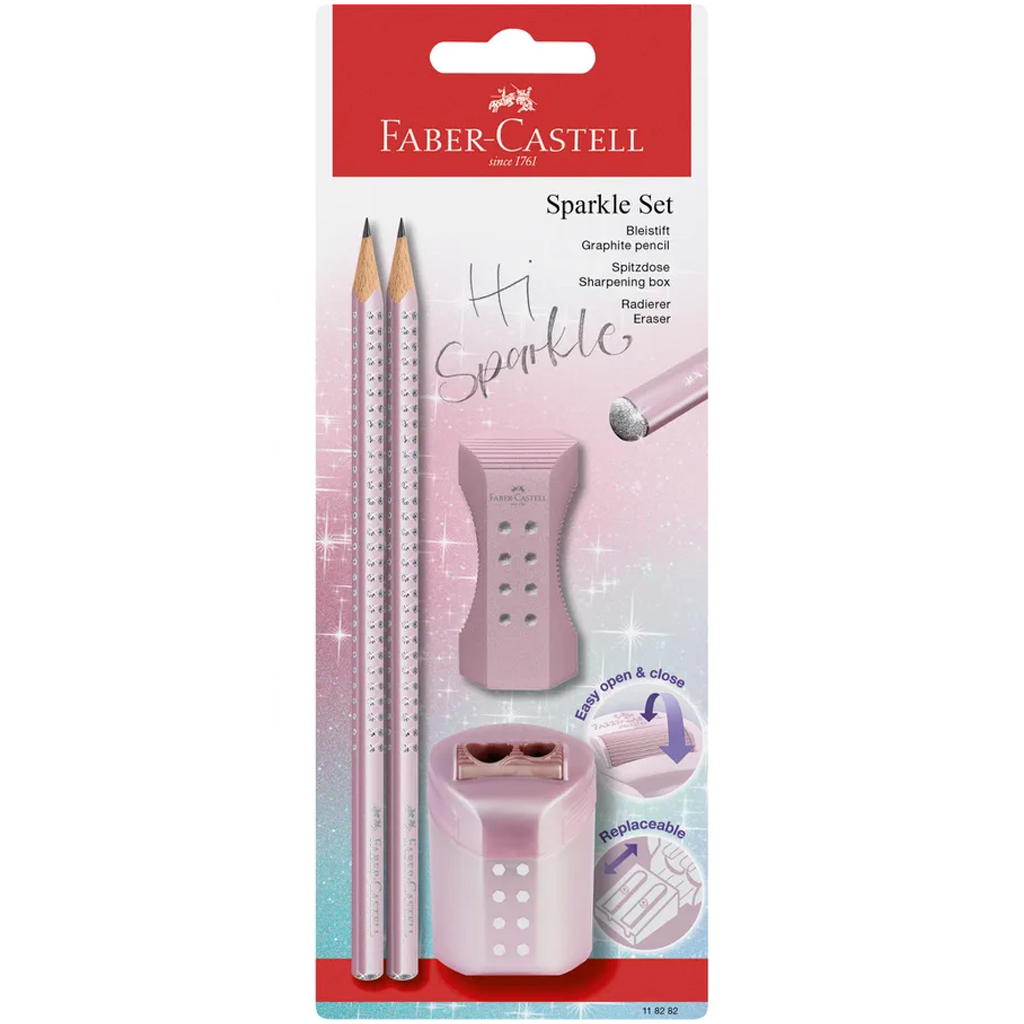 Faber-Castell: SPARKLE 4-dielna sada písacích potrieb v rôznych variantoch, 1 kus kép 4