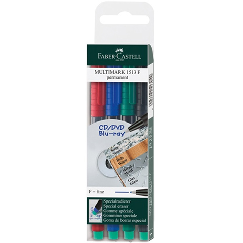 Faber-Castell: Multimark set alkoholových fixiek 0,6 mm 4 ks