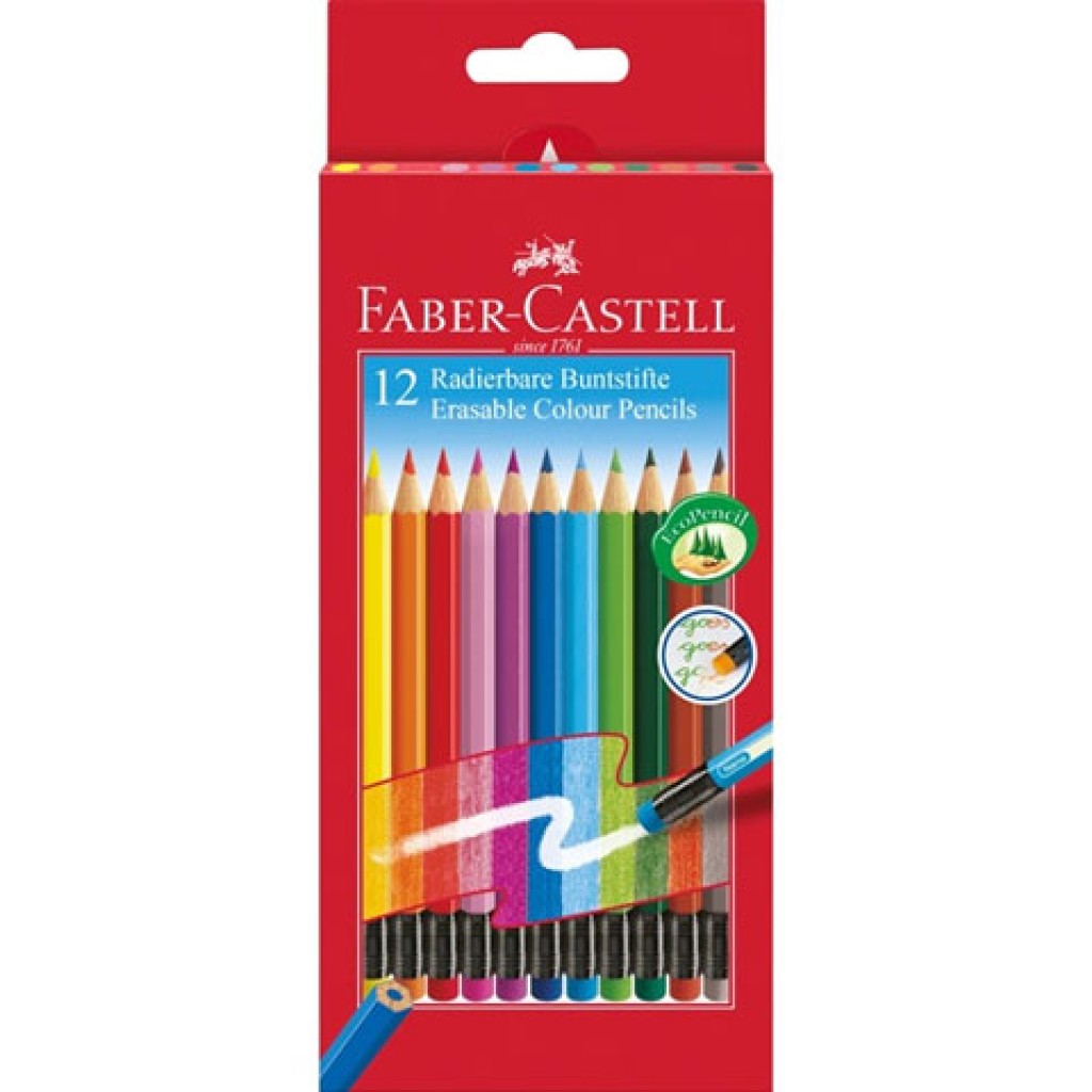 Faber-Castell: Set farebných ceruziek s gumeným zakončením 12 ks