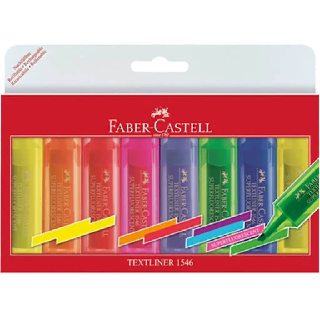 Faber-Castell: Superfluorescent set zvýrazňovača 8 ks