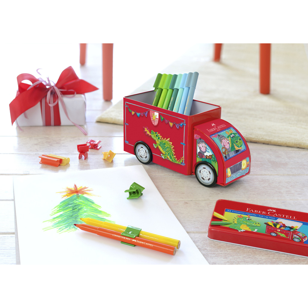 Faber-Castell: Sada fixiek v kovovom nákladnom aute, 33 ks kép 3