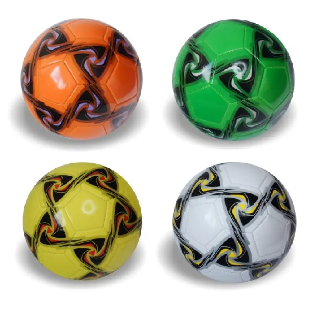 Farebná futbalová lopta z umelej kože vo viacerých variantoch 22cm