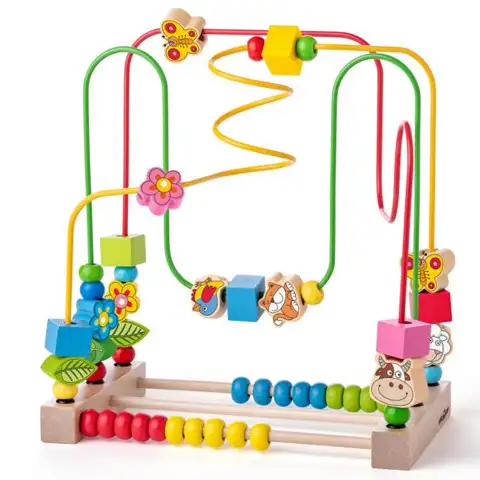 Farebné bludisko na posúvanie guličiek s počítadlom - Woodyland