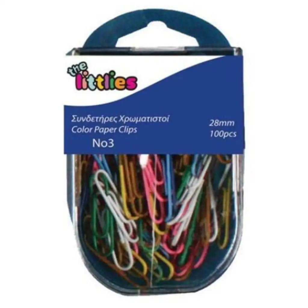 Farebné sponky 100 dielny set 28mm