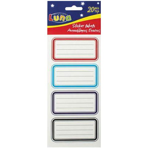 Farebné štítky na zošity 20 dielny set