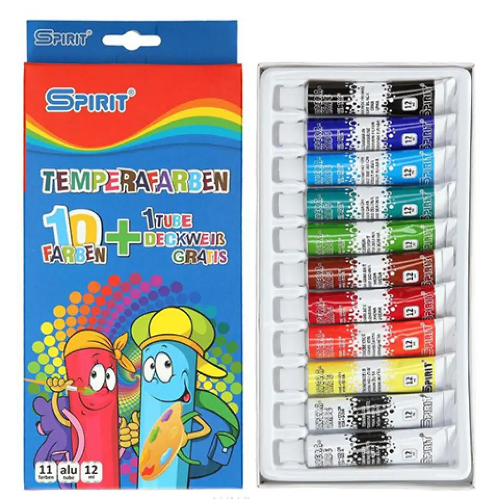Farebné temperové farby set 11x12ml