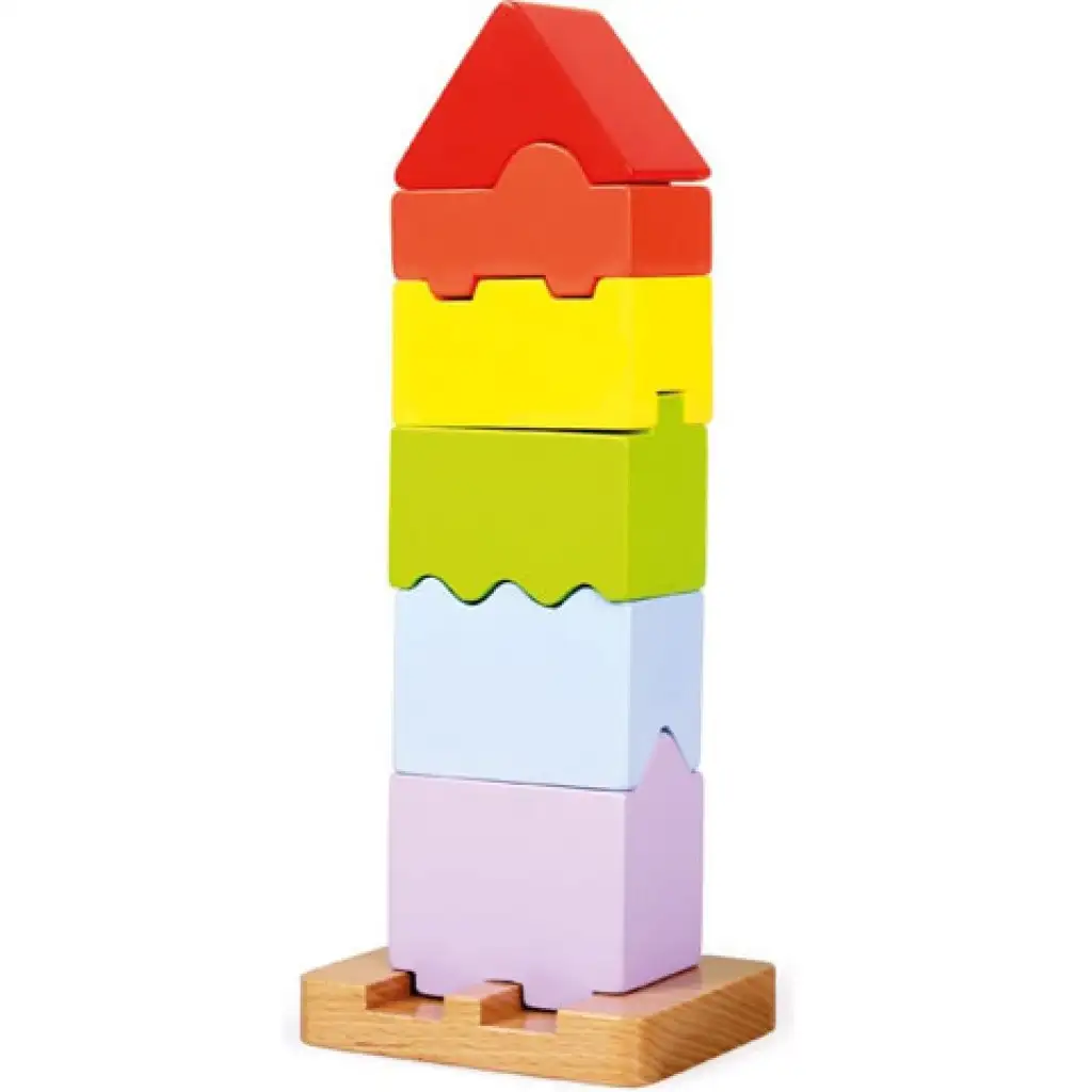 Farebný vežový domček 7 ks skladací set