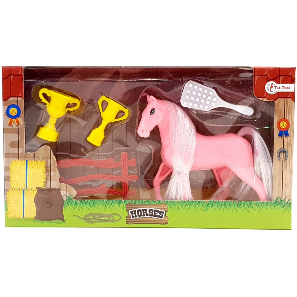 Pony jazdecká hracia súprava s trofejami a doplnkami v rôznych variantoch, 1 ks