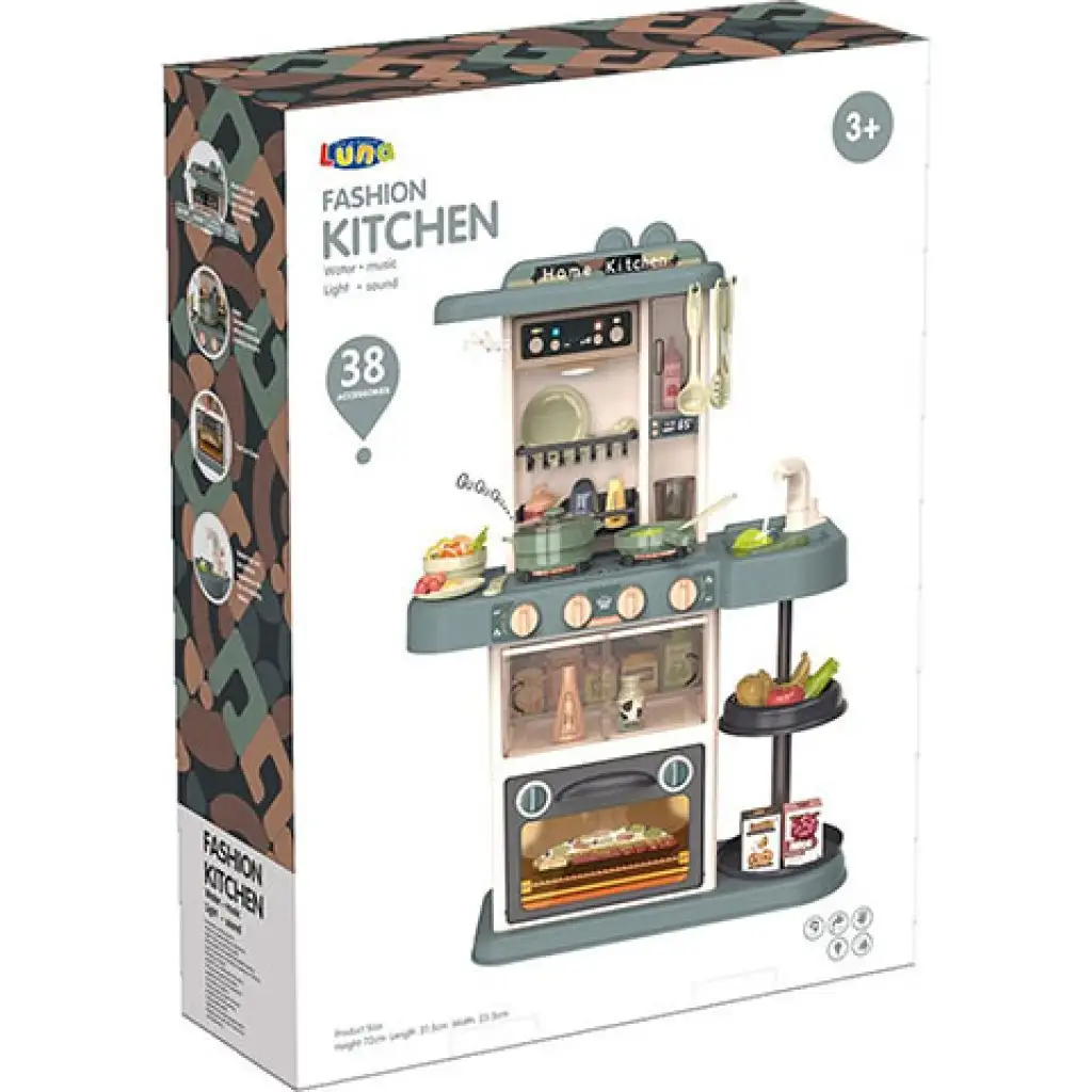 Fashion hracia kuchyňa so svetlom a zvukom, 38 dielny set vo dvoch variantoch