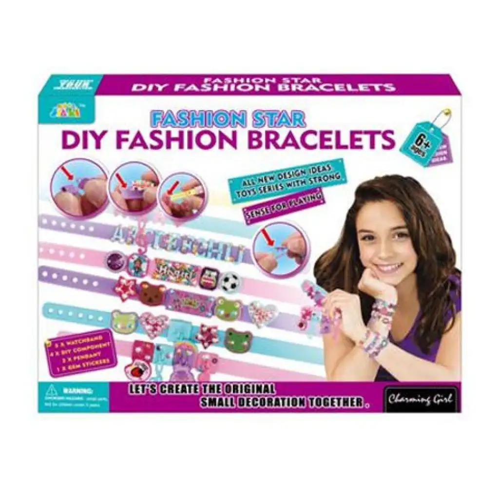 Fashion Star set na výrobu náramkov, set s písmenami a doplnkami