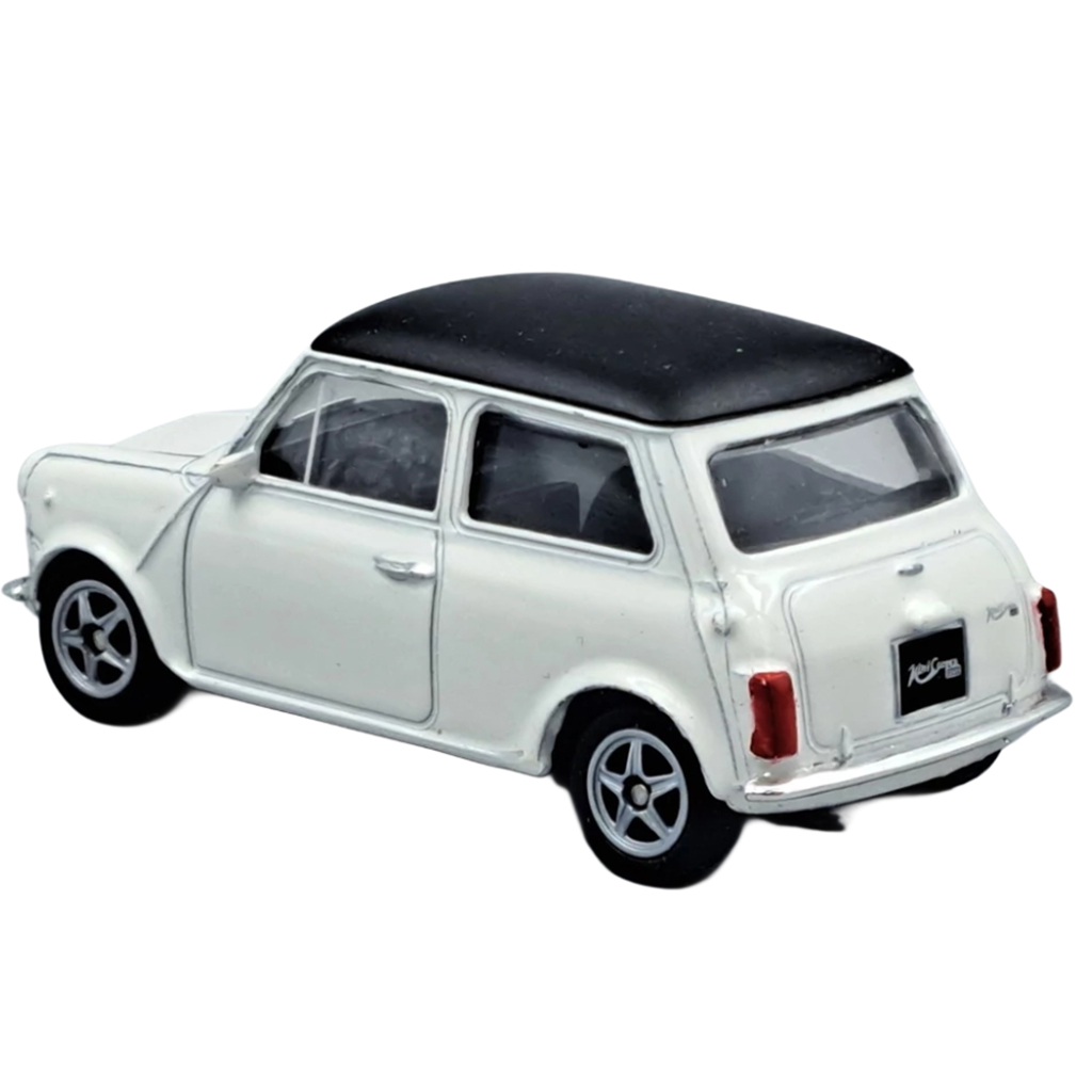 Welly: Mini Cooper 1300 biely kovový model autíčka 1/64 kép 3