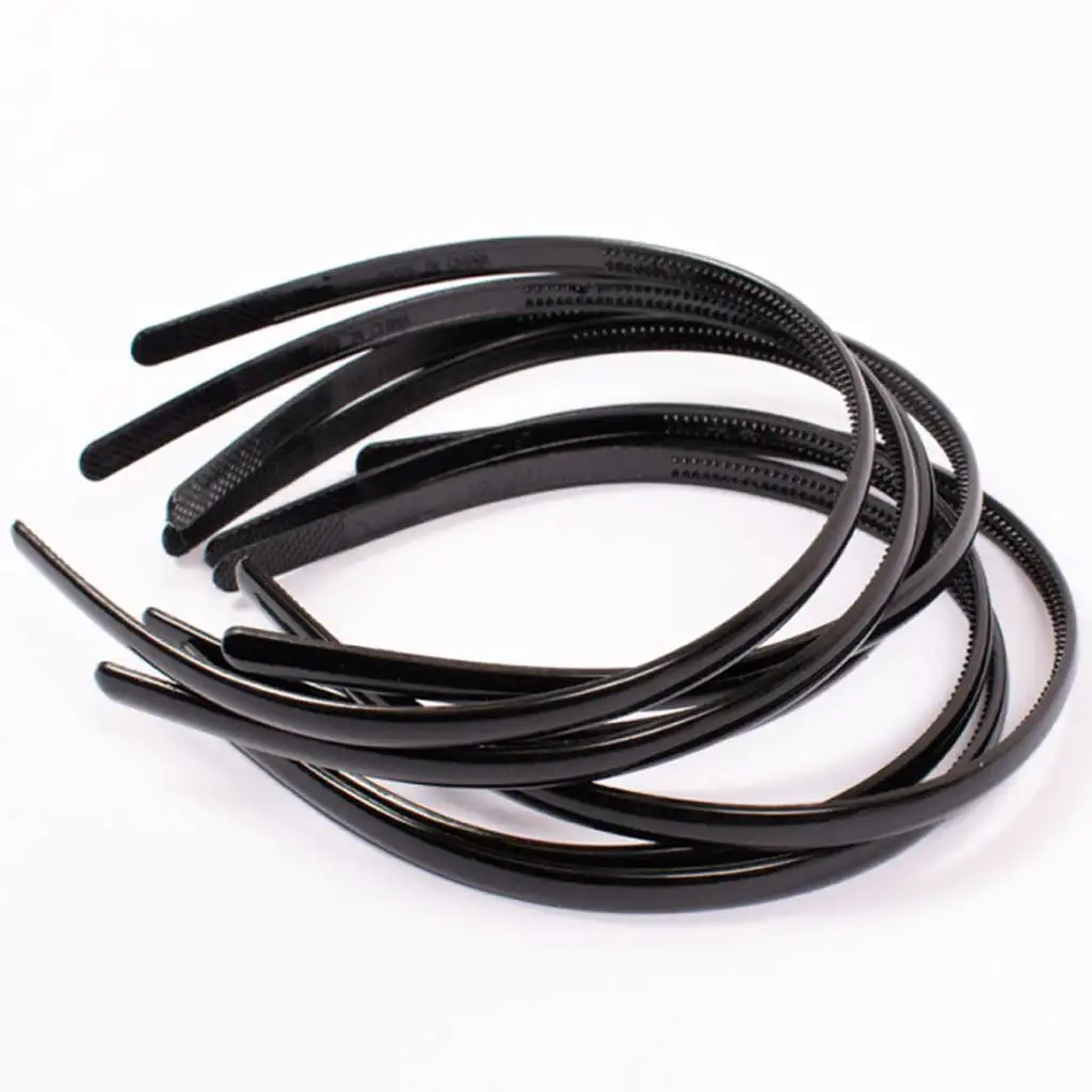 Fekete hajpánt 10db-os szett 8mm kép 1