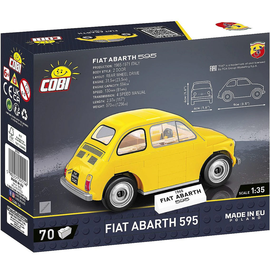 COBI: Stavebnica Fiat Abarth 595 (24514) kép 4
