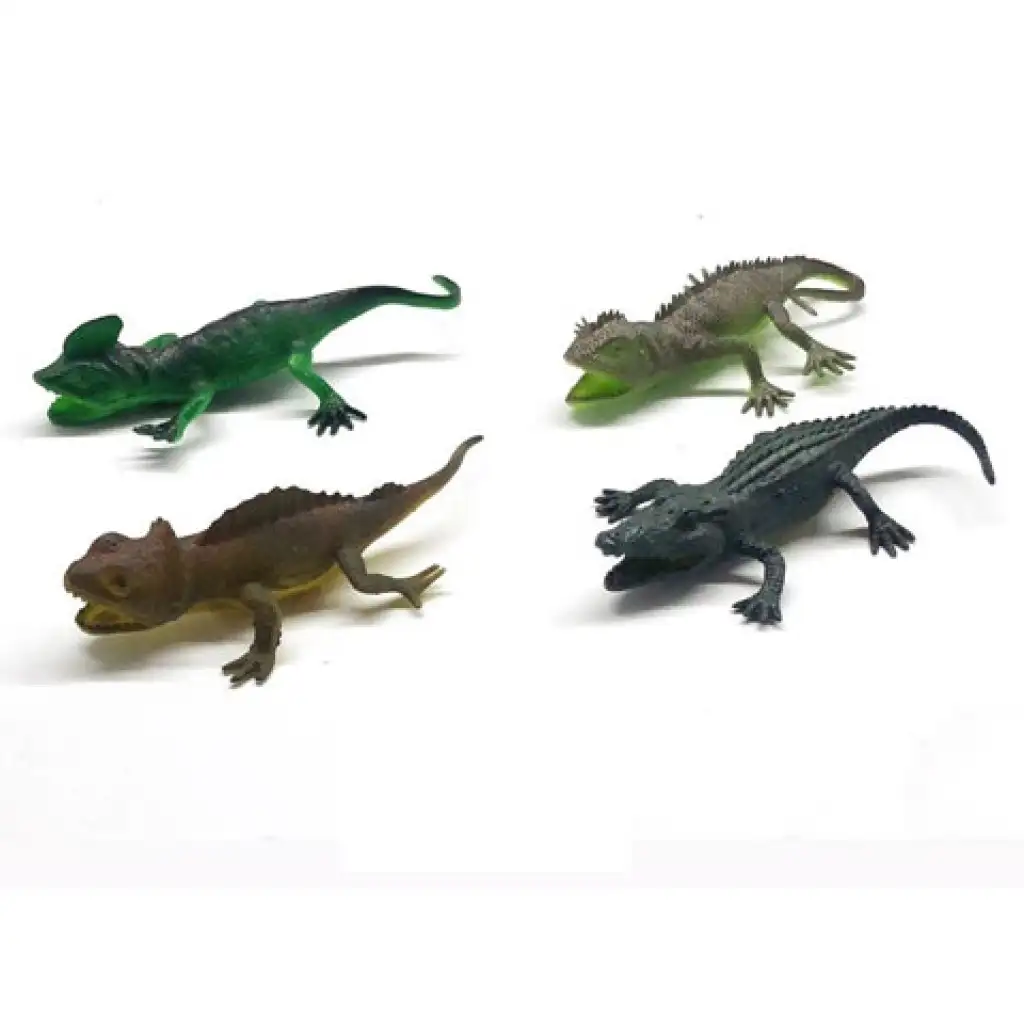 Figúrka krokodíla s jaštericami 4 dielny set kép 1