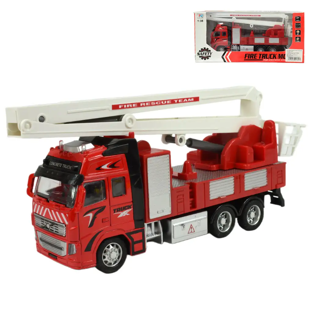 Fire Truck: Hasičské auto so zotrvačníkom, žeriavom, svetlom a zvukom 20cm