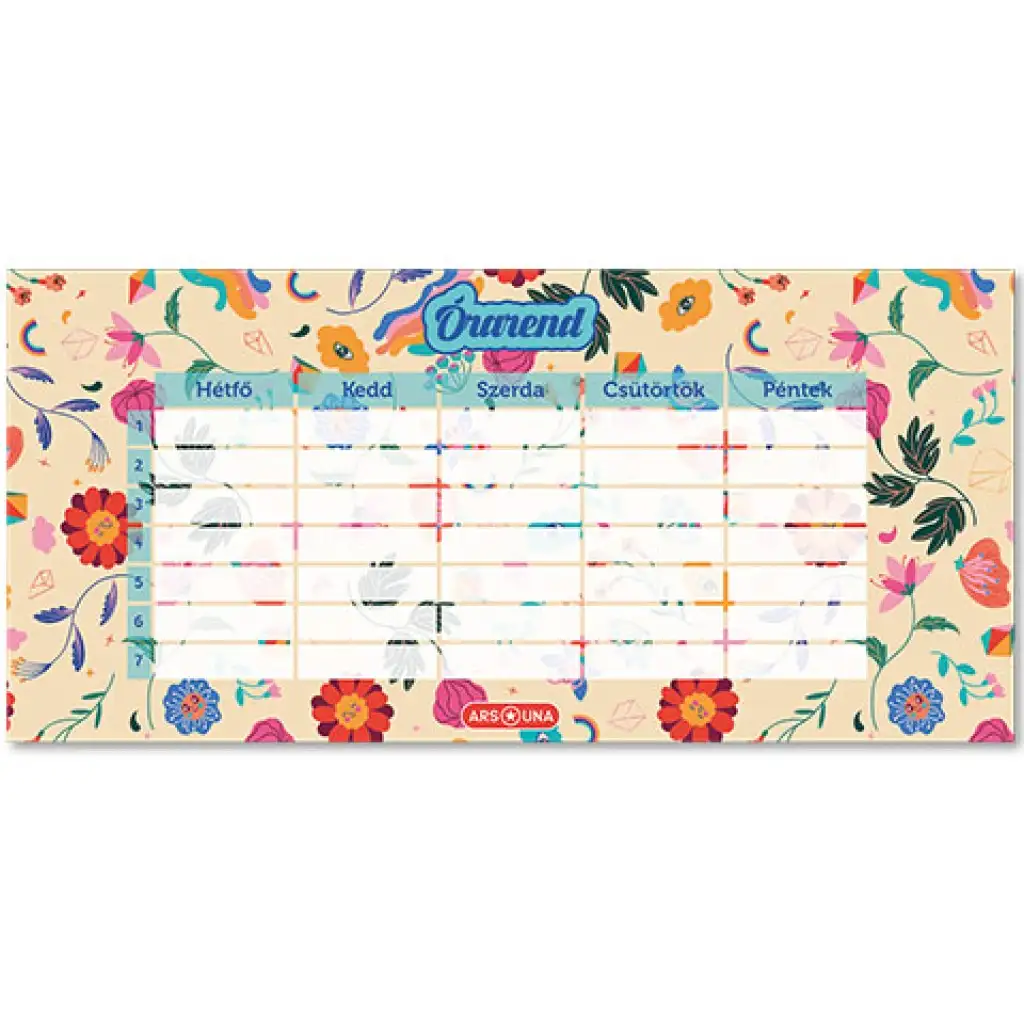 Ars Una: Flower Power obojstranný rozvrh hodín