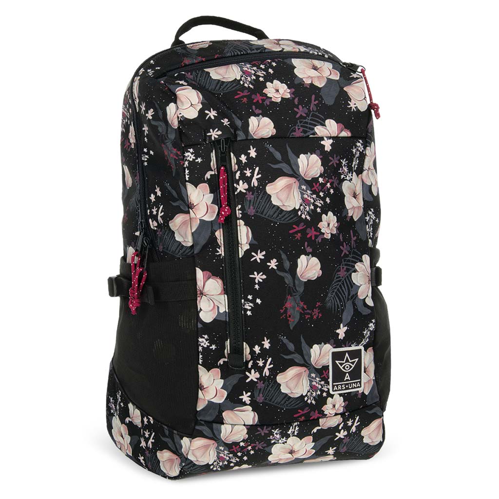 Ars Una: Flowery Black AU-17 iskolatáska, hátizsák 32x47x18cm kép 1