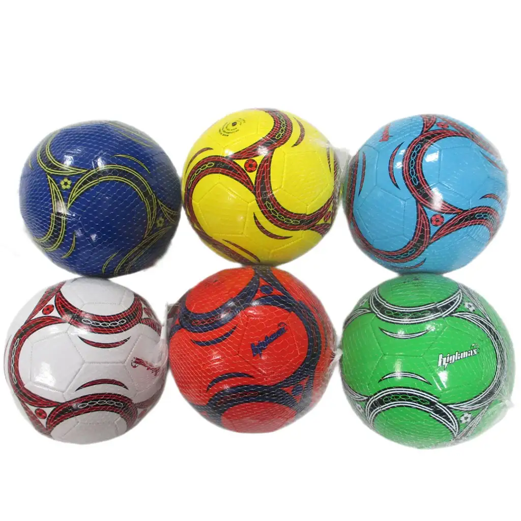 Vzorovaná, umelokožená futbalová lopta 23cm v rôznych farebných variantoch