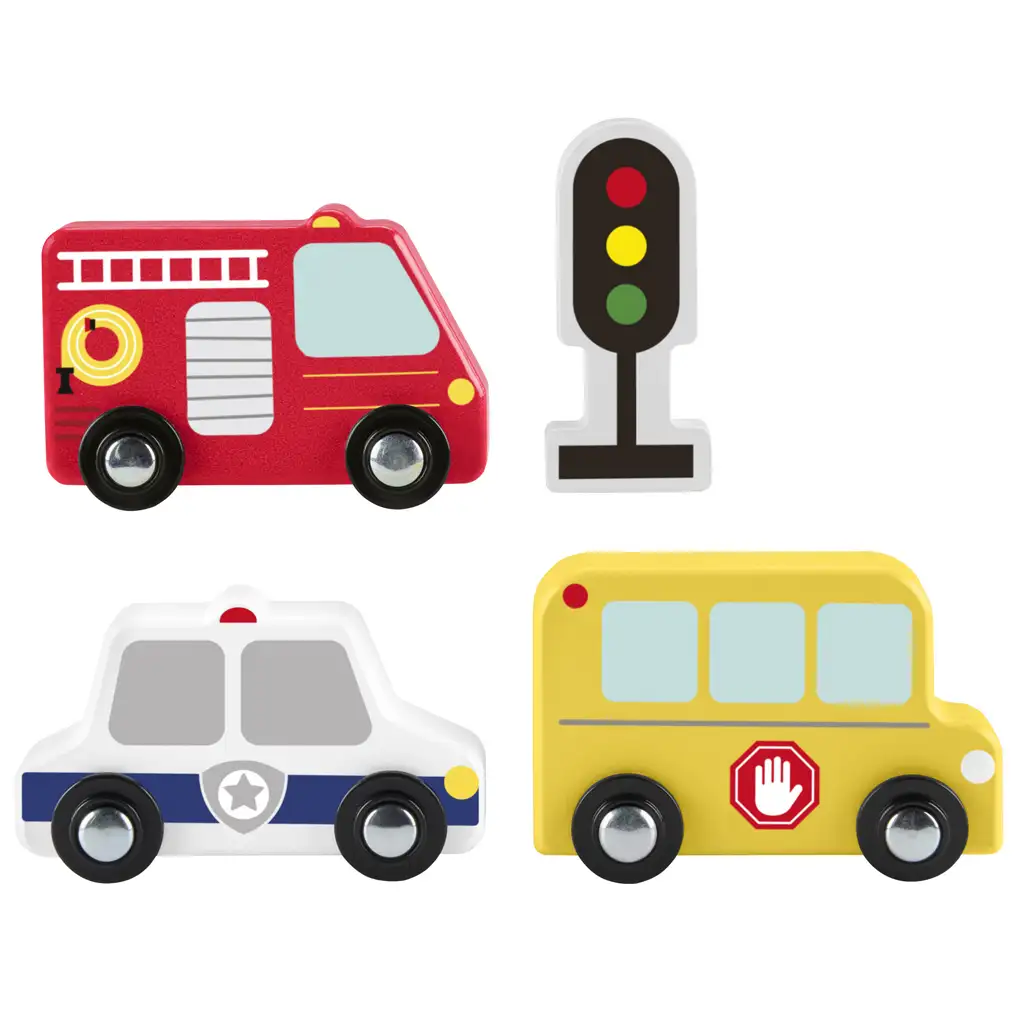 Fisher-Price: Wood drevená autíčková sada - Mattel kép 2