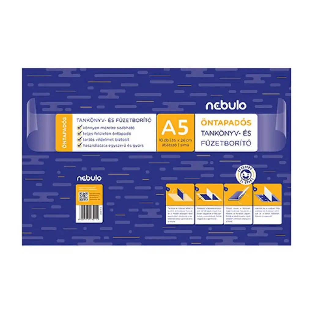 Nebulo: Füzetborító A/5-ös 10db-os öntapadós sima kép 1