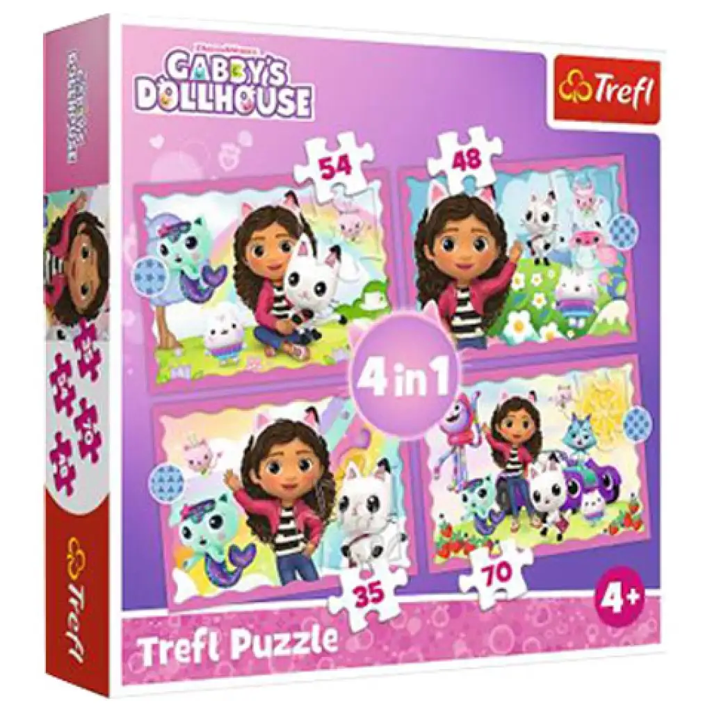 Gábinin kúzelný domček 4v1 puzzle - Trefl