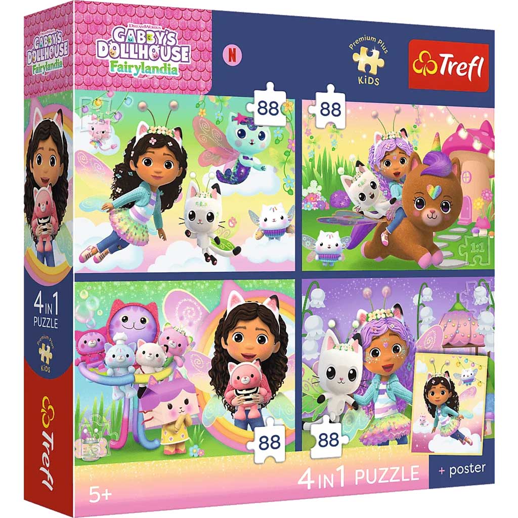 Gabi babaháza 4x88 db-os prémium plusz kids puzzle poszterrel - Trefl kép 1
