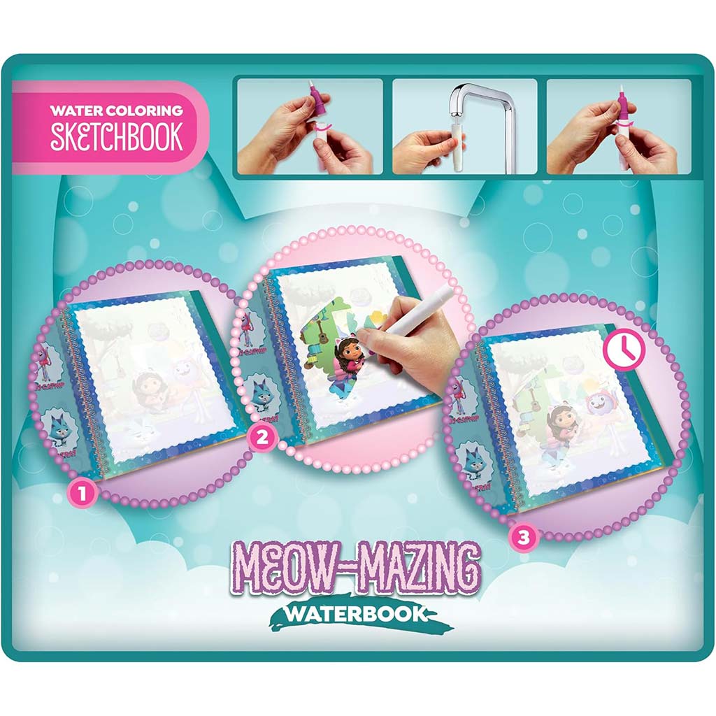 Gabi domček pre bábiky Meow-Mazing omaľovánka na maľovanie vodou - Lisciani kép 3