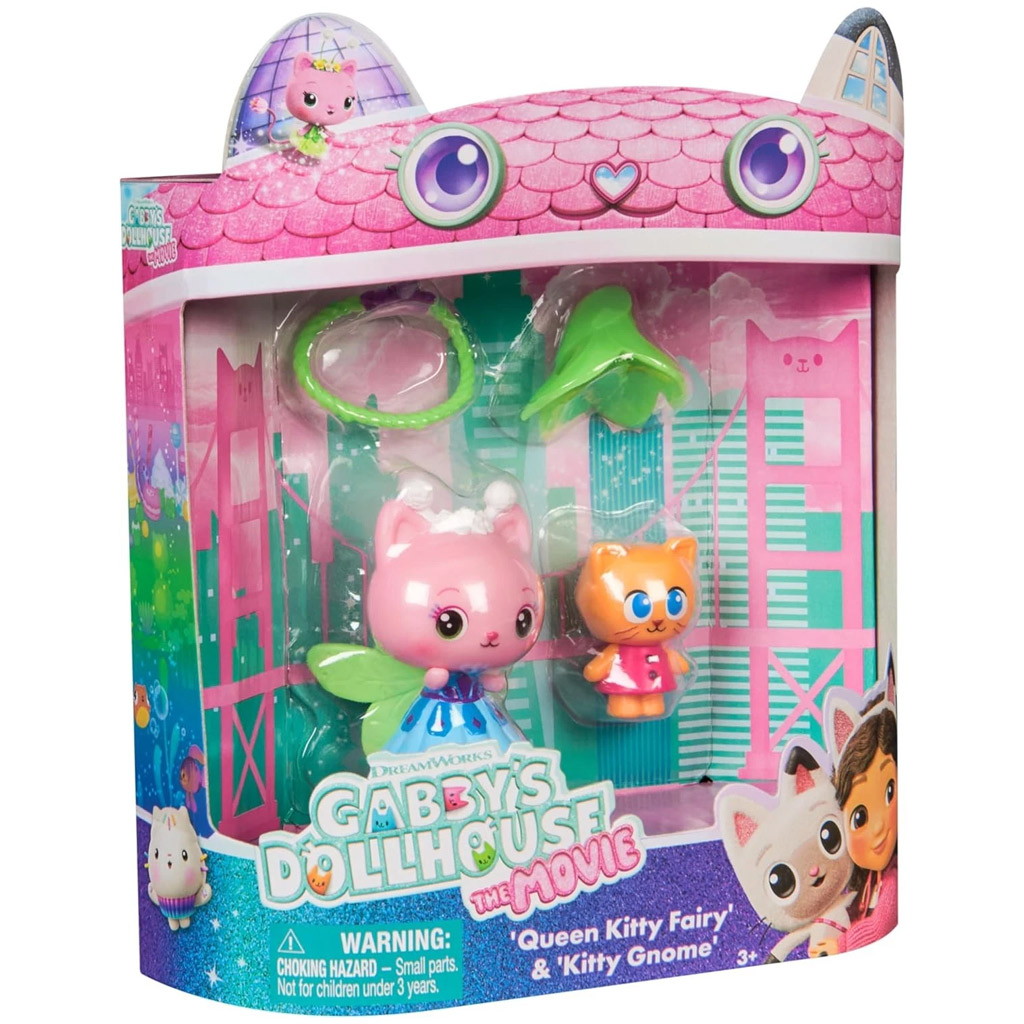 Gabi babaháza Mozi: Kristálykert 2 db-os figura csomag – Queen Kitty Fairy és Kitty Gnome – Spin Master kép 1