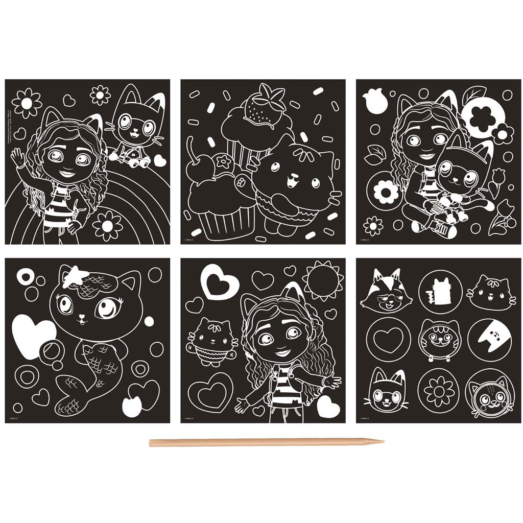 Bábika Gabi: Súprava na škrabanie obrázkov, 6 listov kép 2