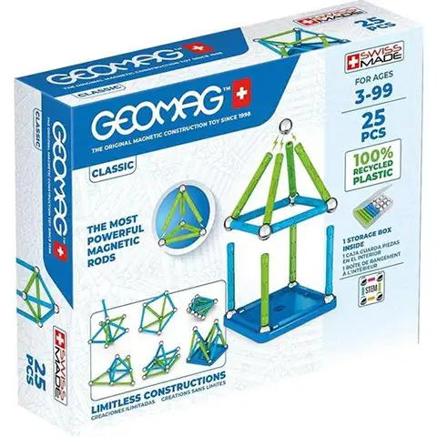 Geomag Green Line Classic magnetická stavebnica 25 dielny set