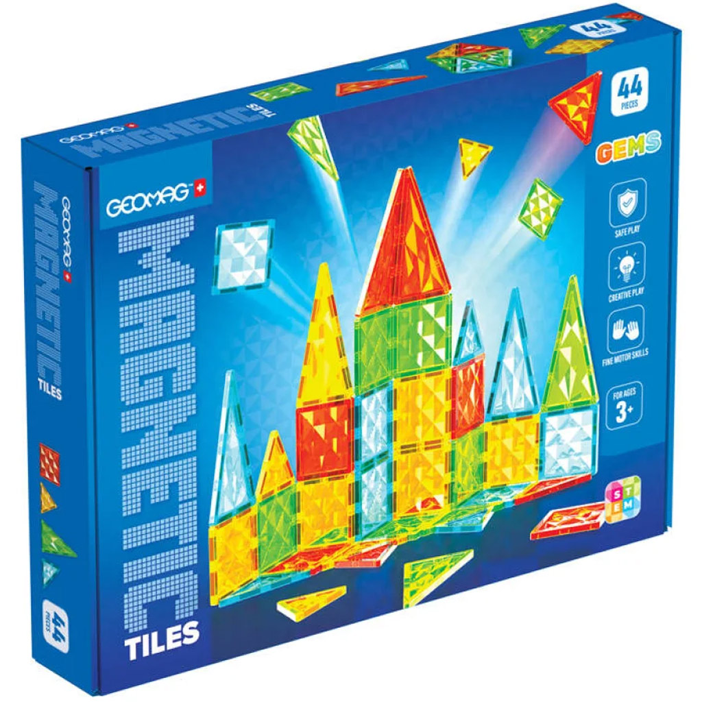 Geomag Magnetic Tiles Gems mágneses építőjáték 44db-os kép 1