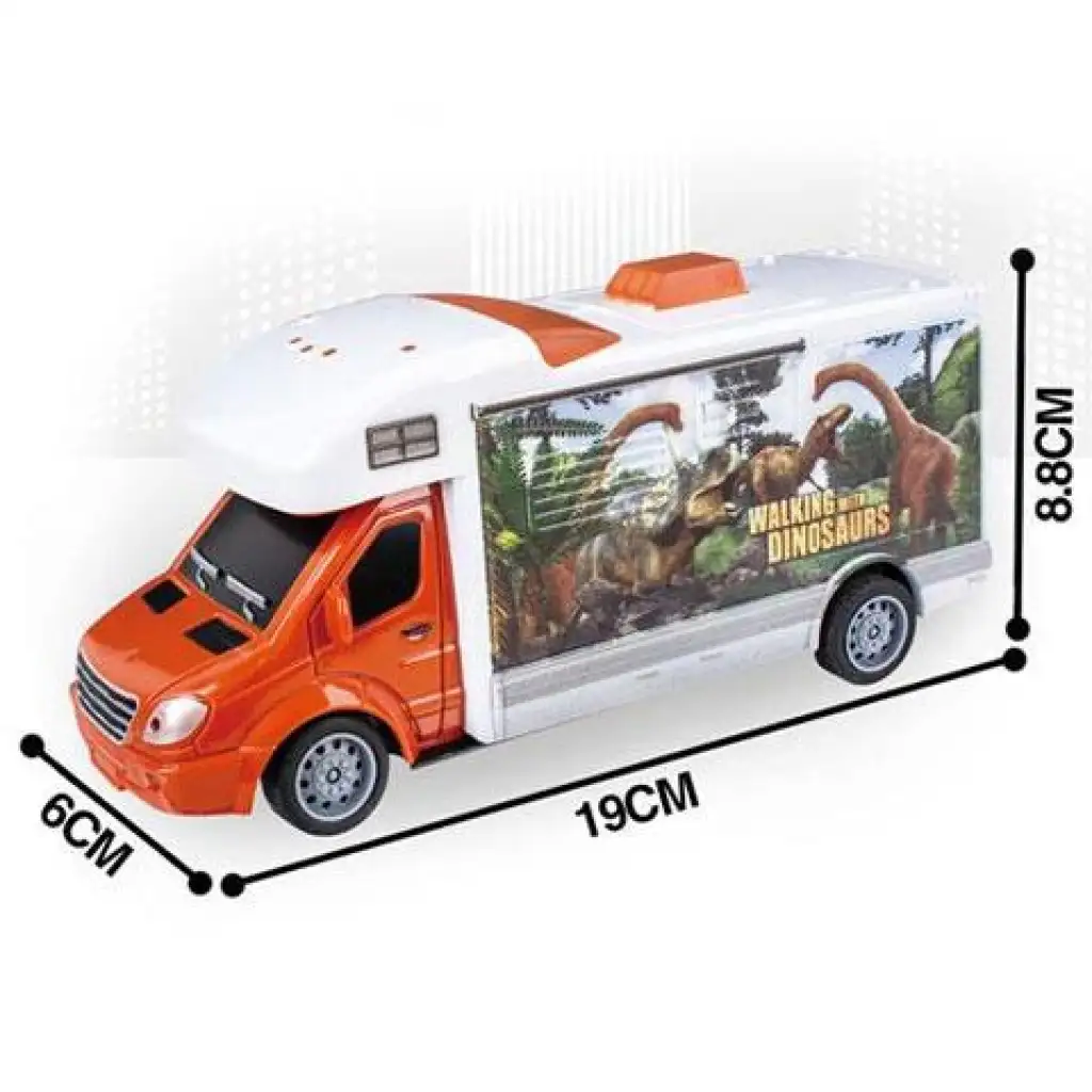 RC Távirányítós Walking with Dinosaurus lakóautó fénnyel 27MHz 1/32-es méretarány 25cm kép 4