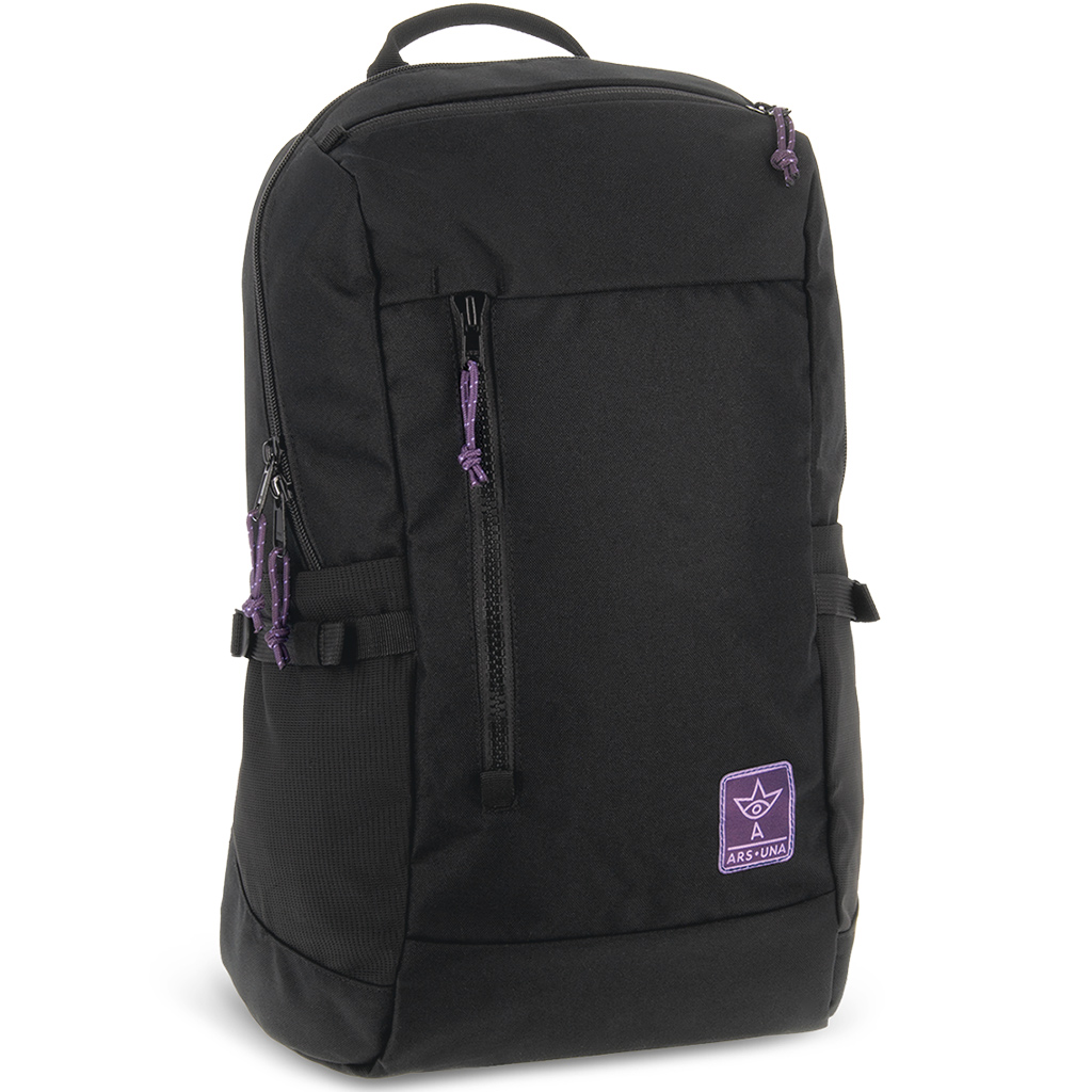 Ars Una: Girl's Black-Violet Cordura iskolatáska hátizsák AU-17 32x47x18cm kép 1