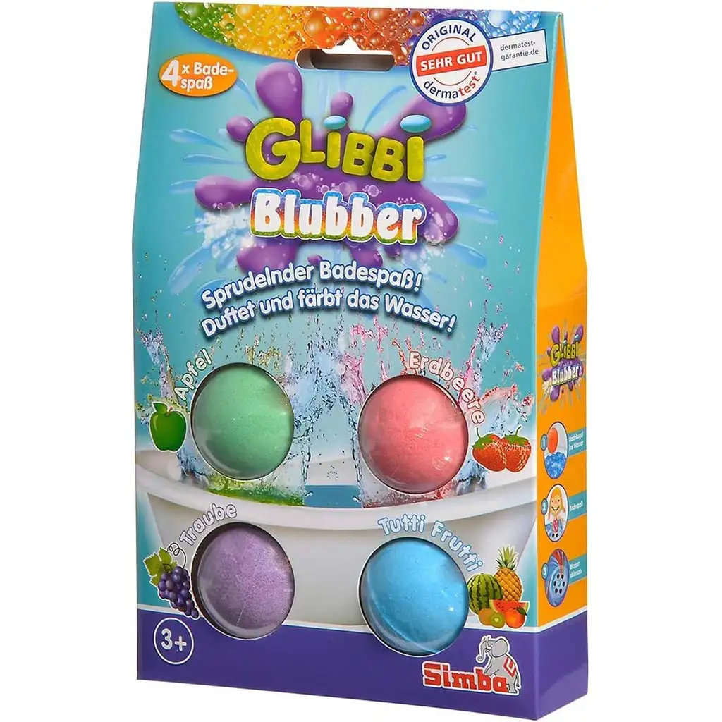 Glibbi Bluber 4ks kúpeľová bomba - Simba Toys