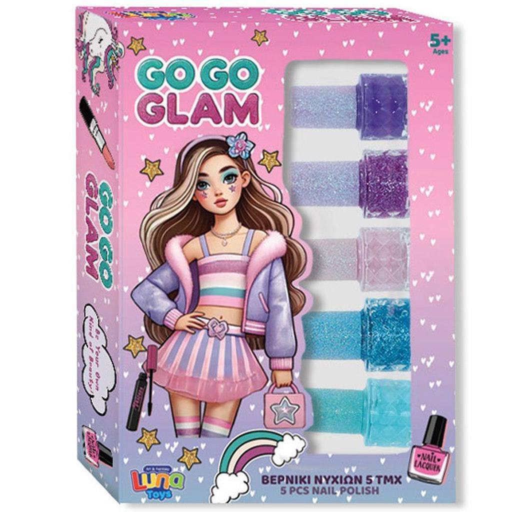 Luna: GO-GO-Glam 5-dielna sada lakov na nechty