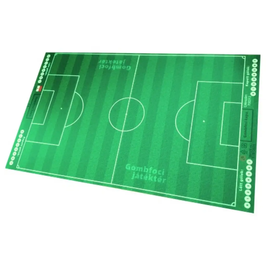 Gombfoci pálya 55x90cm-es, tárolóban ajándék csapatmatrica szettel kép 3