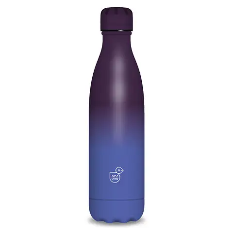 Kék-lila duplafalú fémkulacs 500ml kép 1