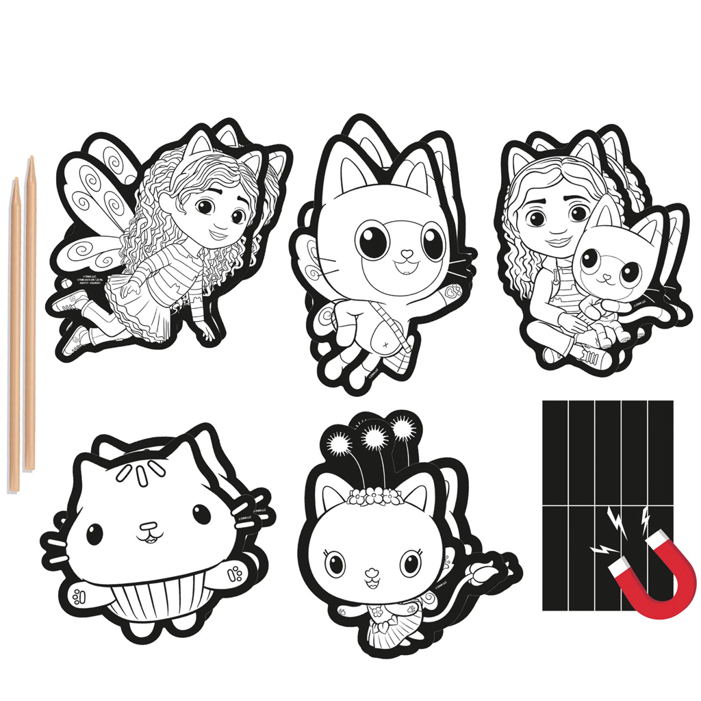 Gabi domčekové škrabacie obrázkové magnetky na chladničku, kreatívna súprava 10 ks kép 2