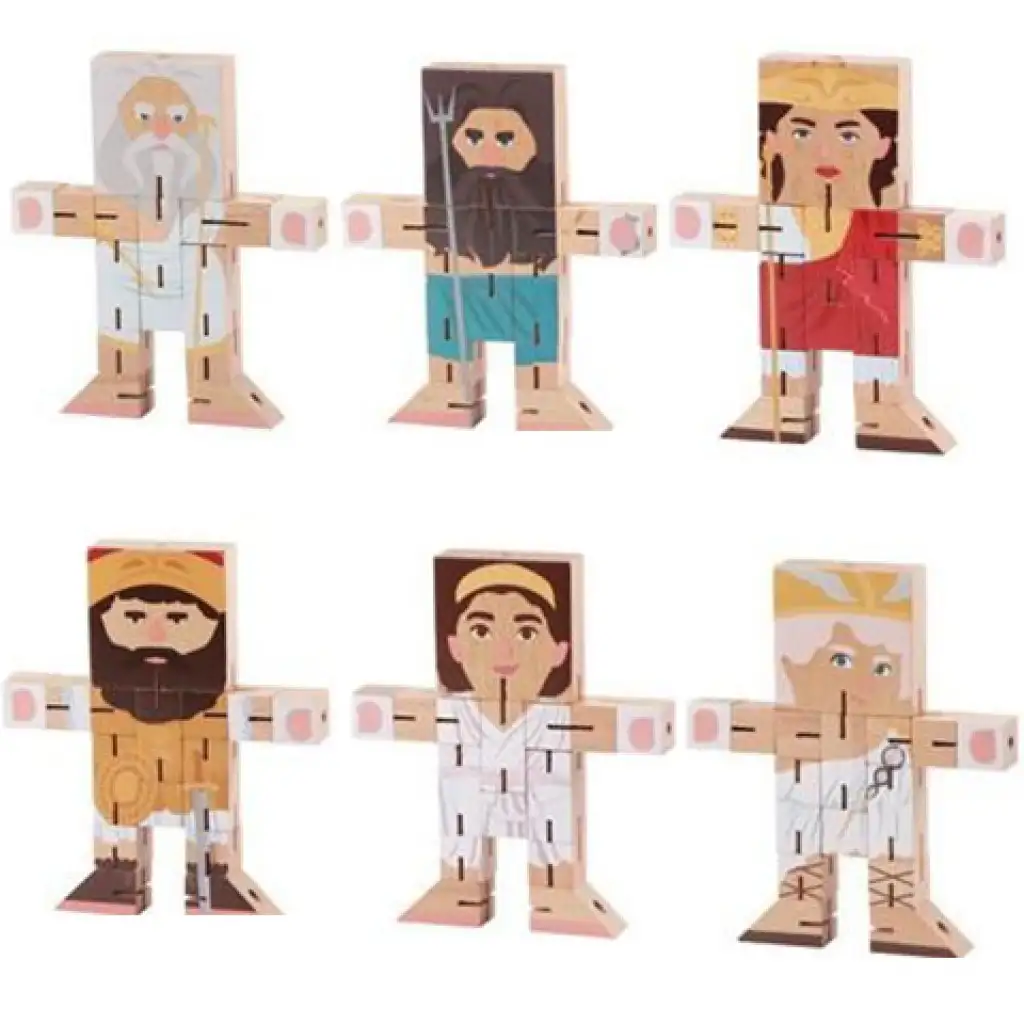 Grécka mytológia - drevené logické puzzle v šiestich verziách