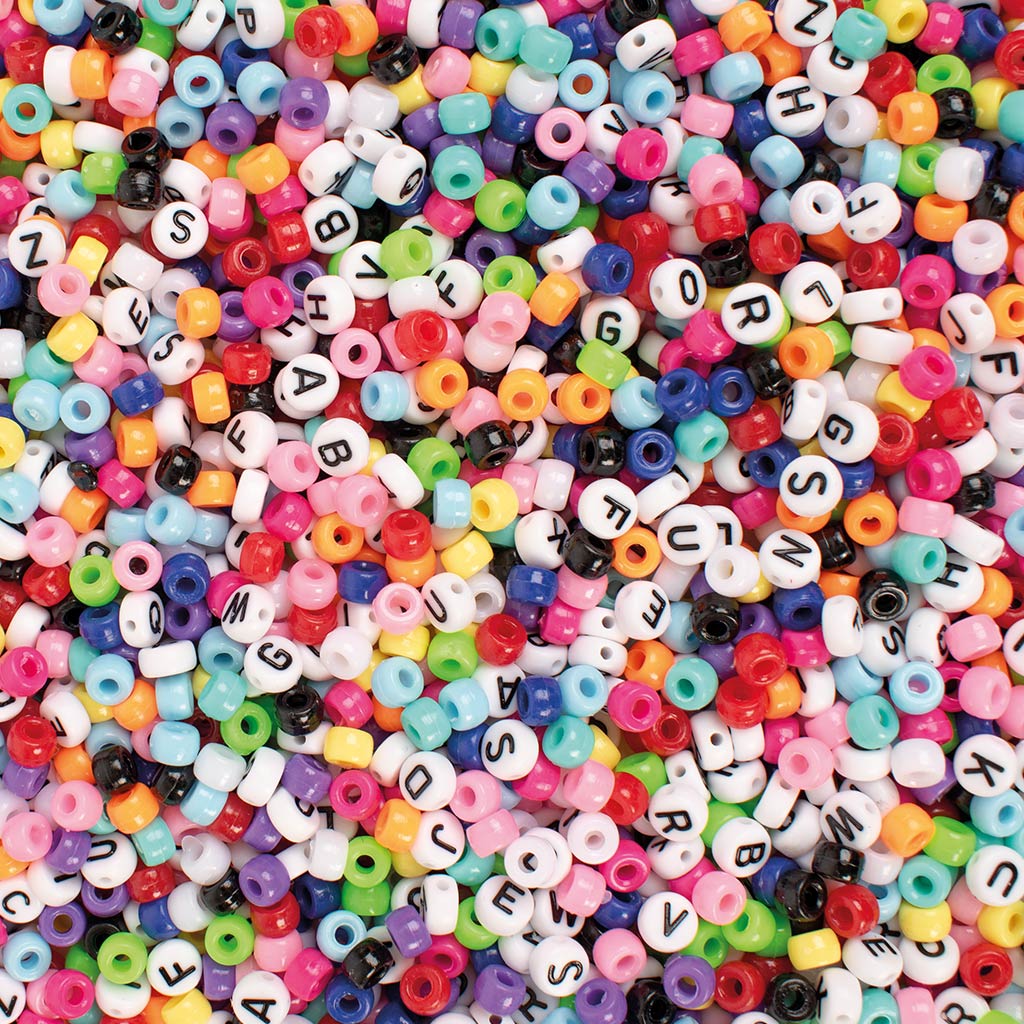 PlayBox: Mini písmenkové korálky s farebnými navliekacími korálkami 650 ks kép 2