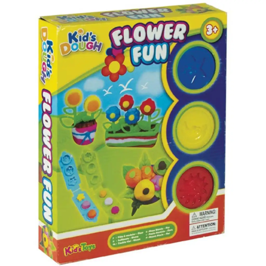 Kvety, plastelínová súprava s 3 farbami